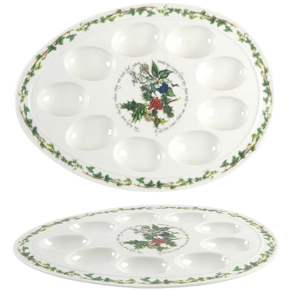 The Holly and The Ivy Deviled Egg Plate by Portmeirion-1