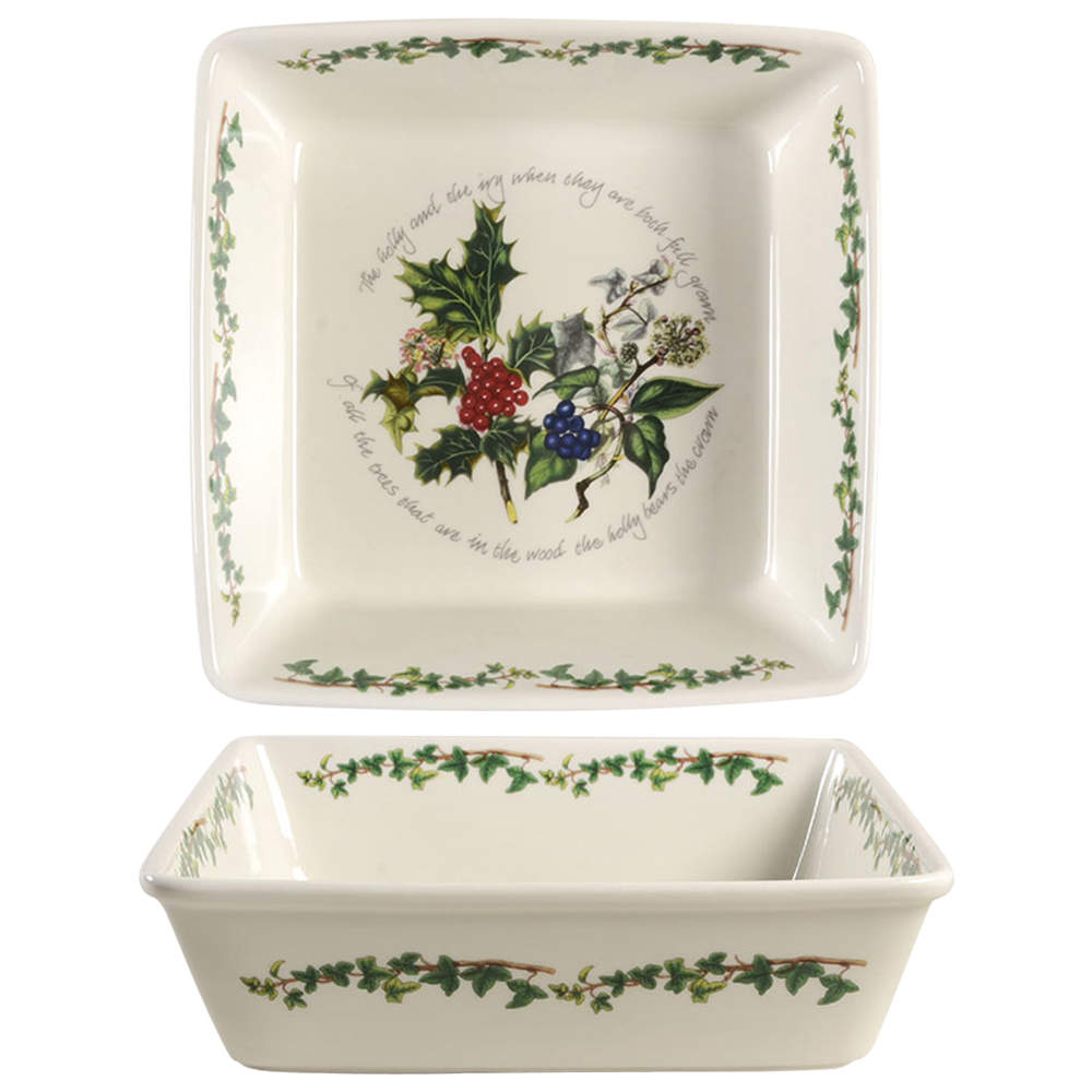 The Holly and The Ivy 10" Square Baker by Portmeirion-1