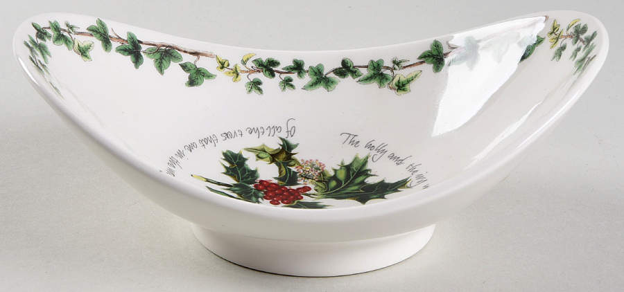 The Holly and The Ivy 7" Oval All Purpose Bowl by Portmeirion-1