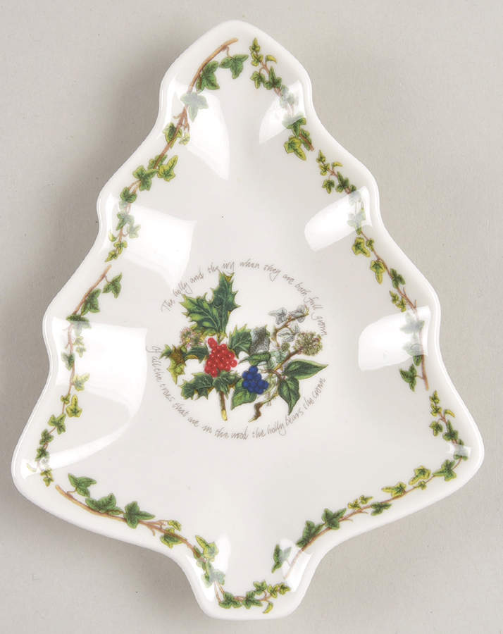 The Holly and The Ivy Small Tree Shaped Dish by Portmeirion-1