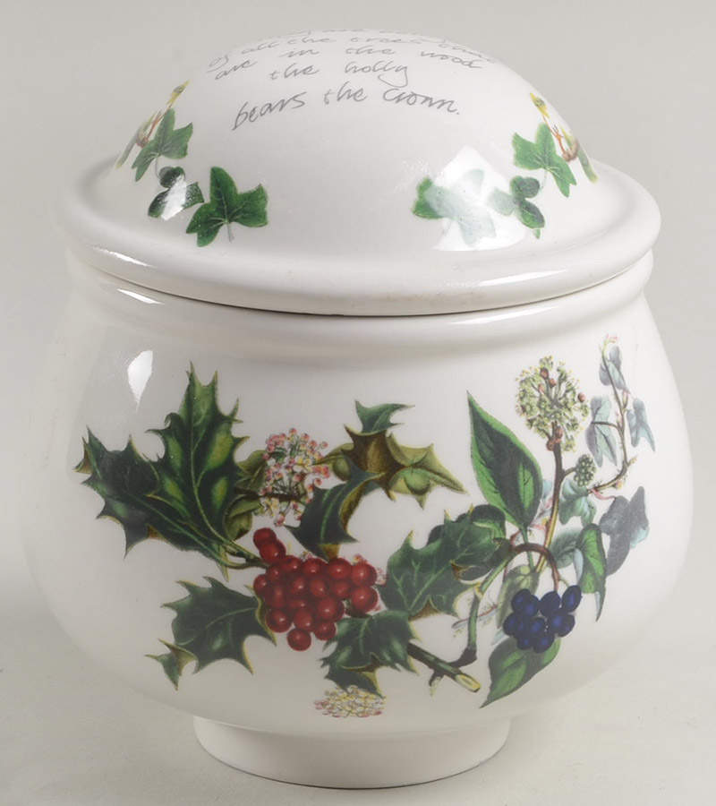 The Holly and The Ivy Sugar Bowl & Lid by Portmeirion-1