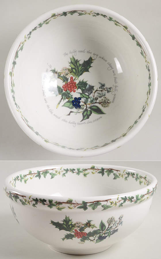 The Holly and The Ivy 9" Salad Serving Bowl by Portmeirion-1