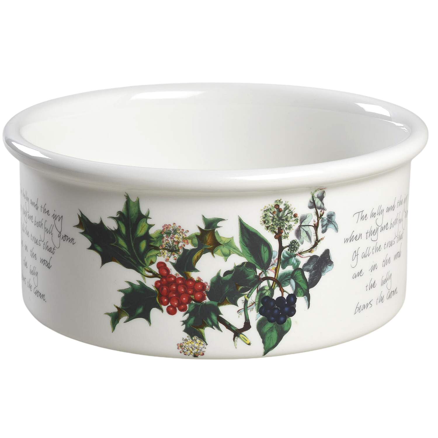 The Holly and The Ivy 7" Round Vegetable/Souffle (Drum) by Portmeirion-1