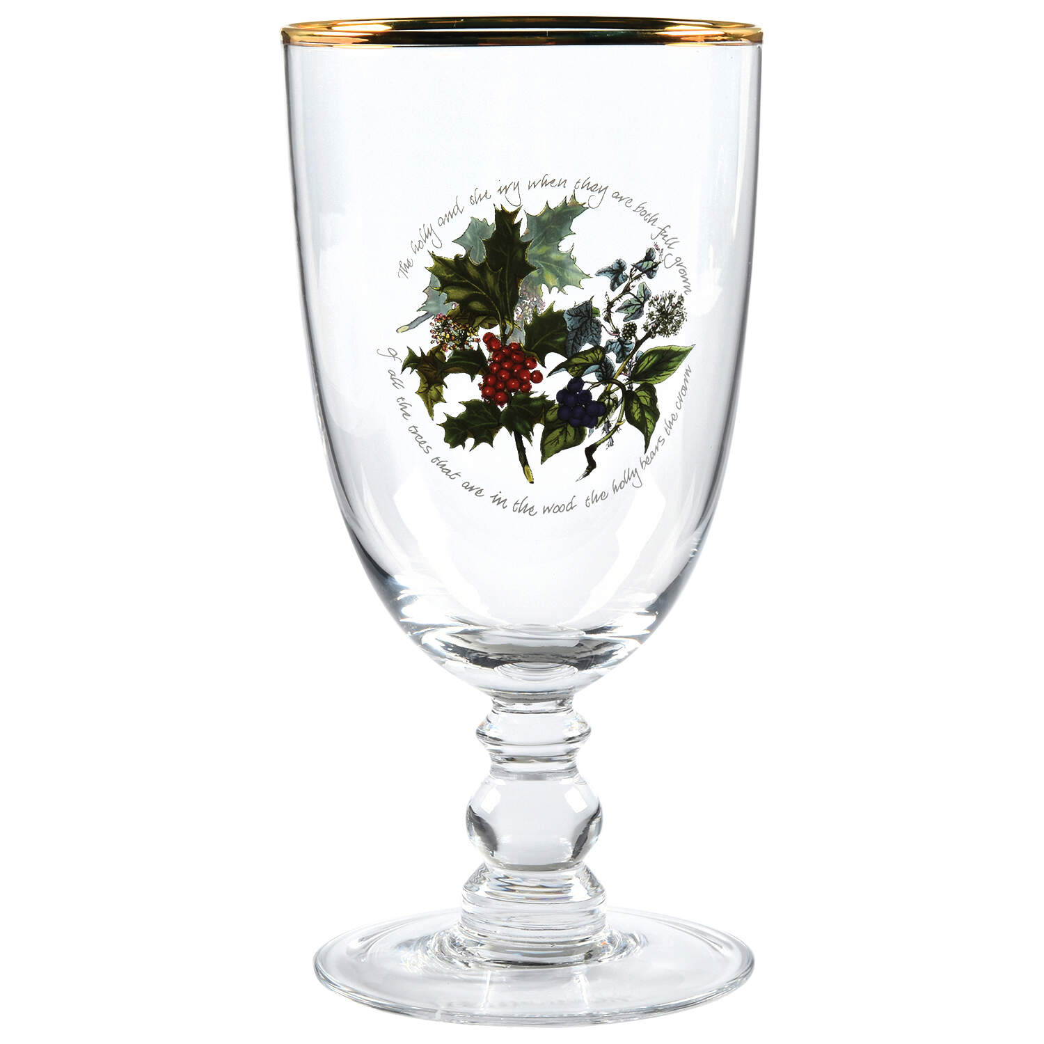 The Holly and The Ivy 14 Oz Glassware Goblet by Portmeirion-1