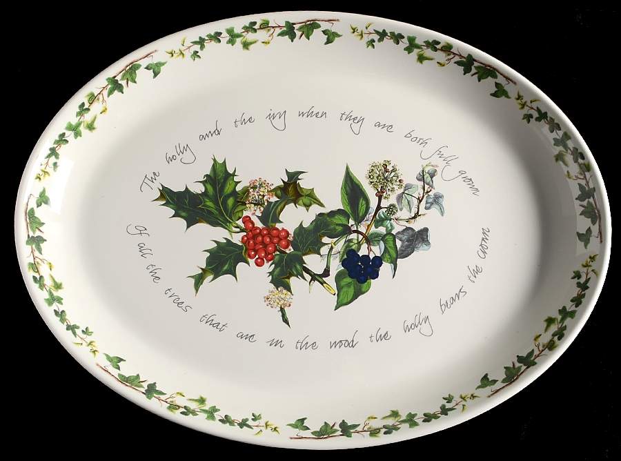 The Holly and The Ivy 20" Oval Serving Platter by Portmeirion-1