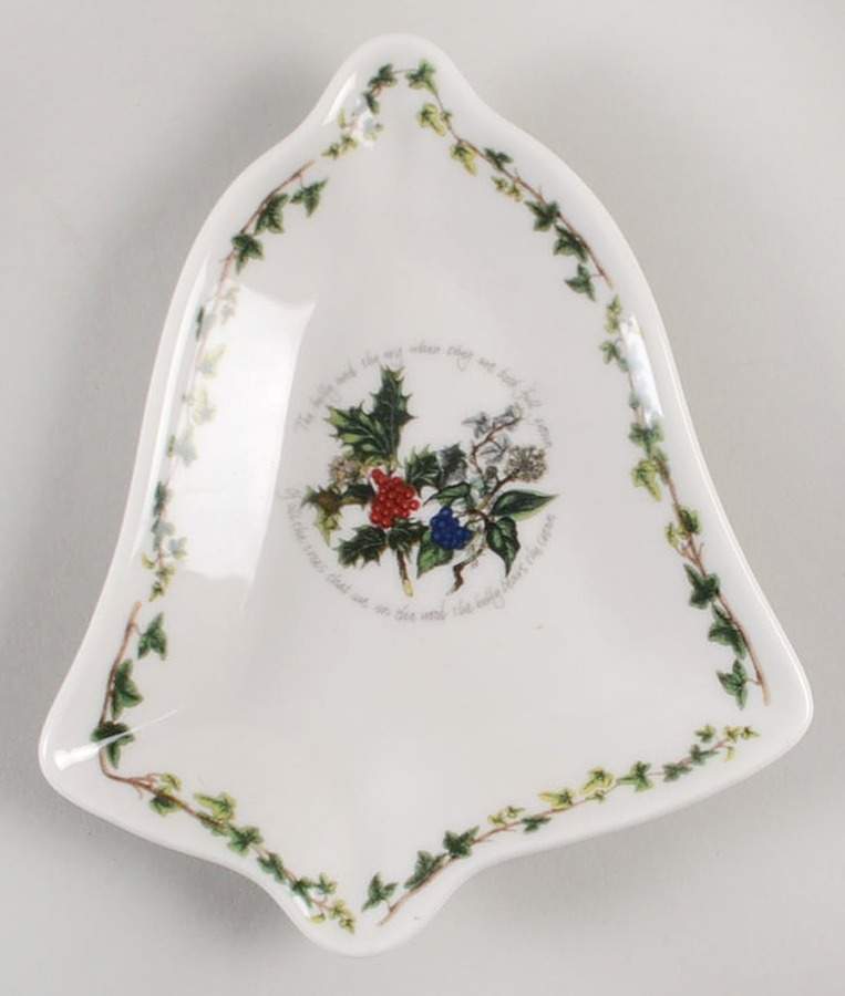 The Holly and The Ivy Bell Shaped Plate by Portmeirion-1