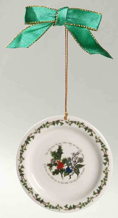 The Holly and The Ivy Plate Shape Ornament by Portmeirion-1
