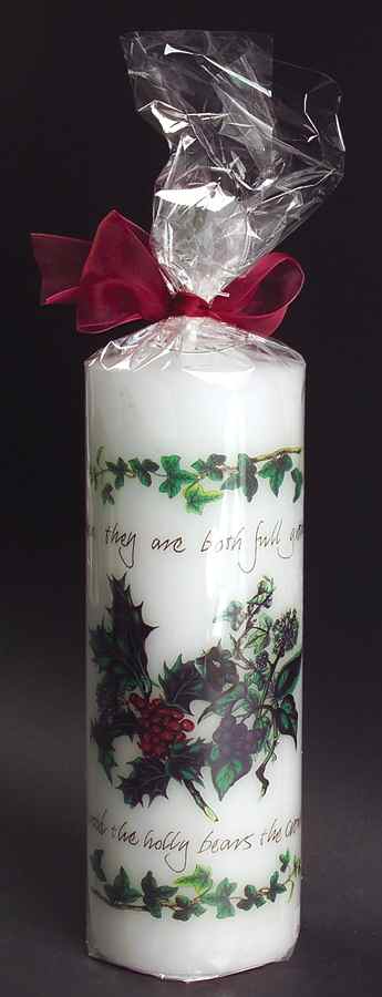 The Holly and The Ivy 7" Pillar Candle (Wax) by Portmeirion-1