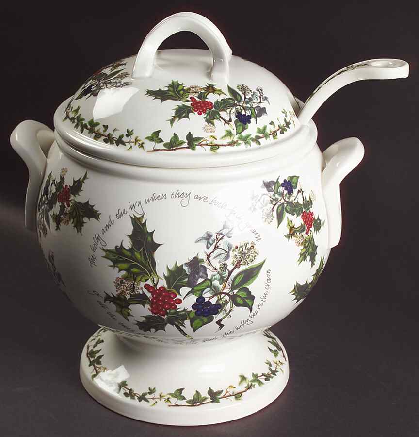 The Holly and The Ivy Tureen & Lid w/Ladle by Portmeirion-1
