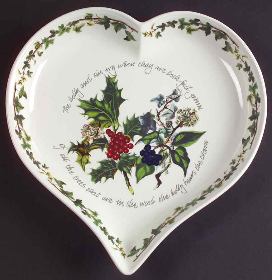 The Holly and The Ivy Heart Shaped Dish by Portmeirion-1
