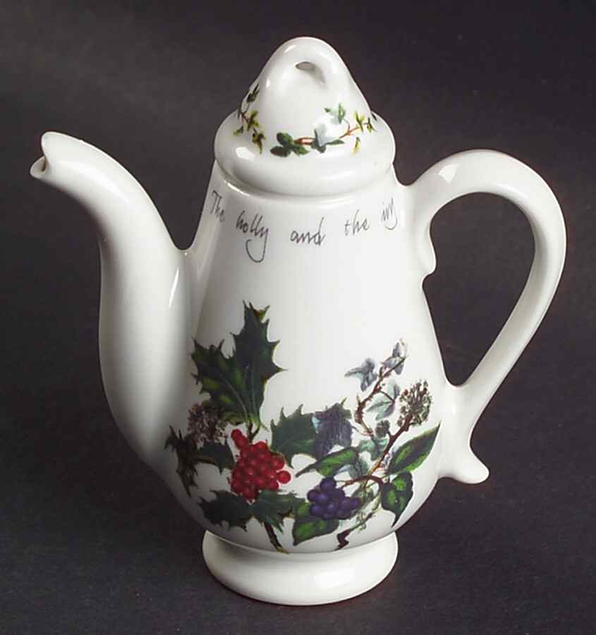 The Holly and The Ivy Coffeepot Ornament by Portmeirion-1