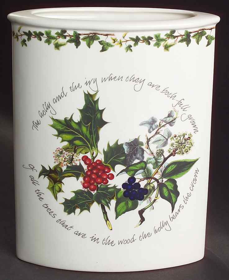 The Holly and The Ivy 9" Oval Vase by Portmeirion-1