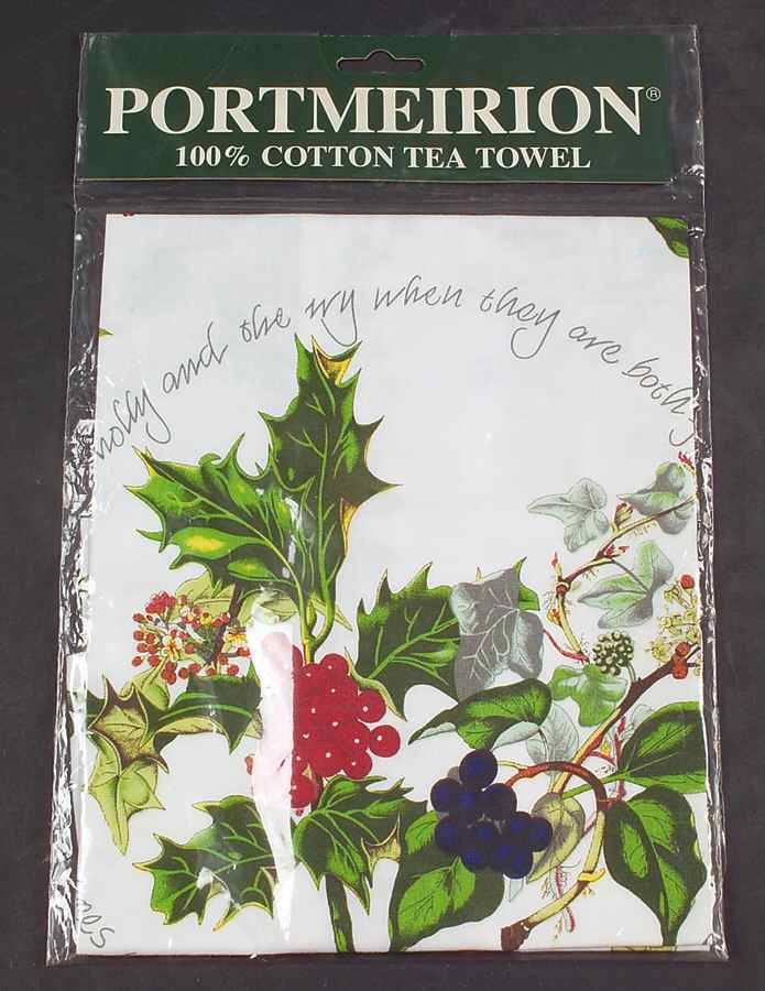 The Holly and The Ivy Tea Towel by Portmeirion-1