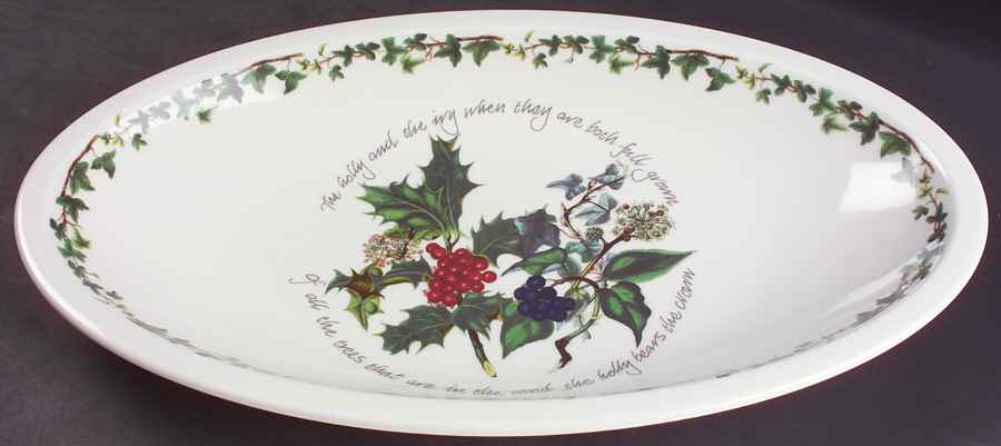 The Holly and The Ivy 13" Oval/Low Sovereign Server by Portmeirion-1