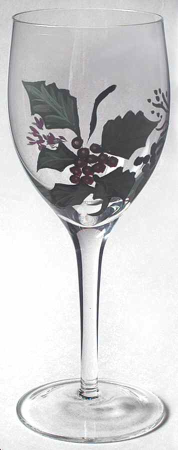 The Holly and The Ivy Handpainted Glassware Goblet by Portmeirion-1