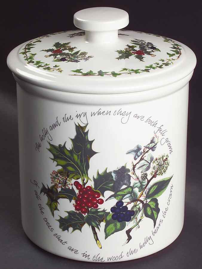 The Holly and The Ivy Cookie Jar & Lid by Portmeirion-1