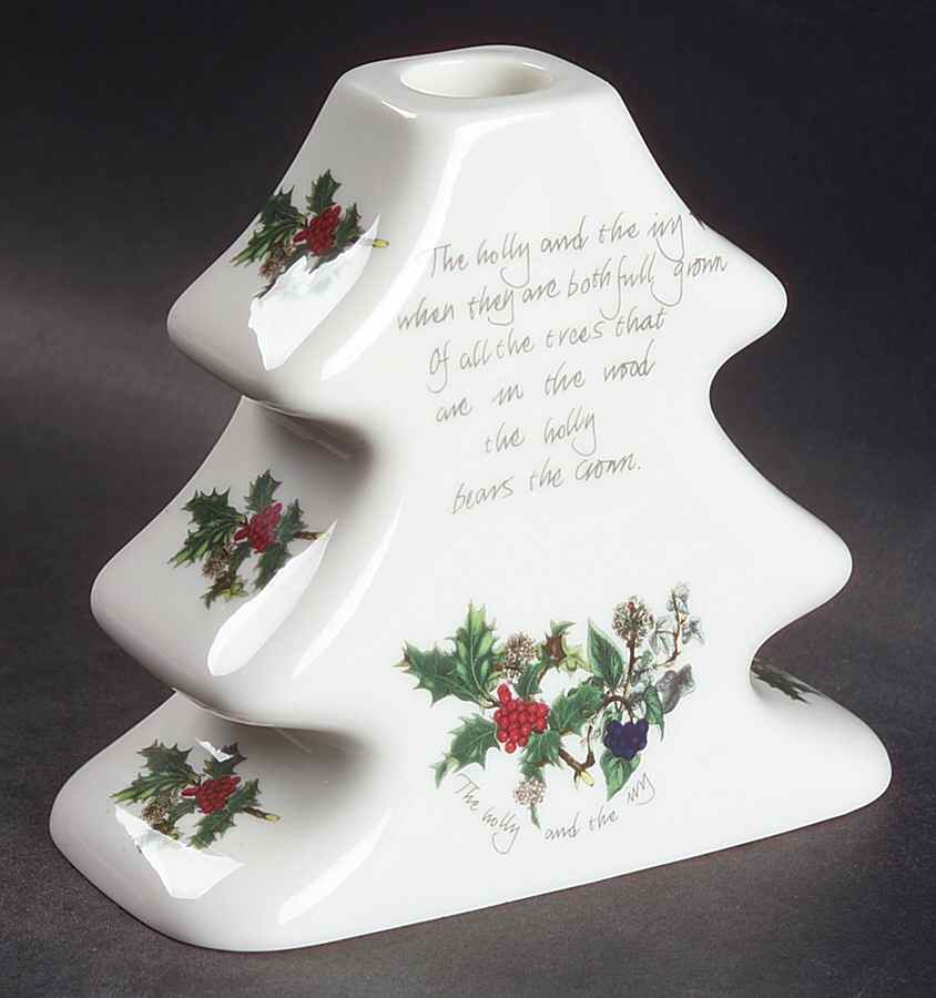 The Holly and The Ivy Christmas Tree Shaped Candle Holder by Portmeirion-1