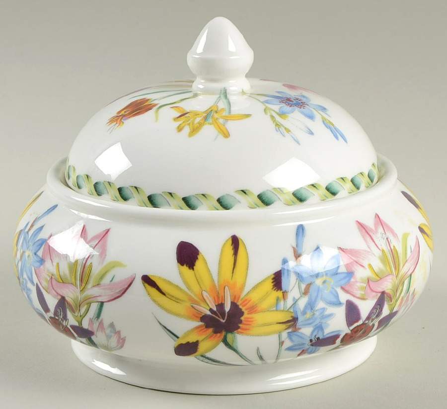 Ladies Flower Garden Trinket Box with Lid by Portmeirion-1