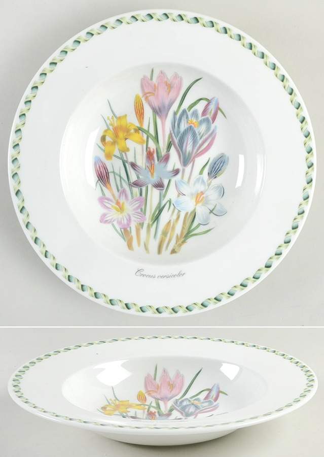 Ladies Flower Garden Large Rim Soup Bowl by Portmeirion-1