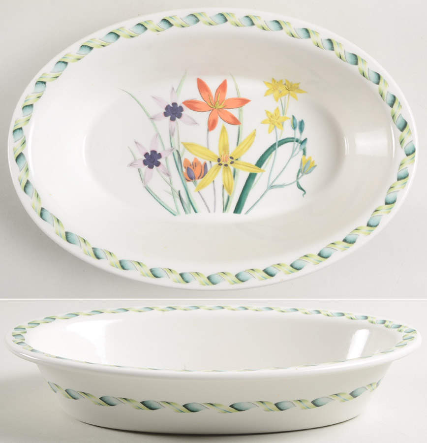 Ladies Flower Garden 11" Oval Baker by Portmeirion-1