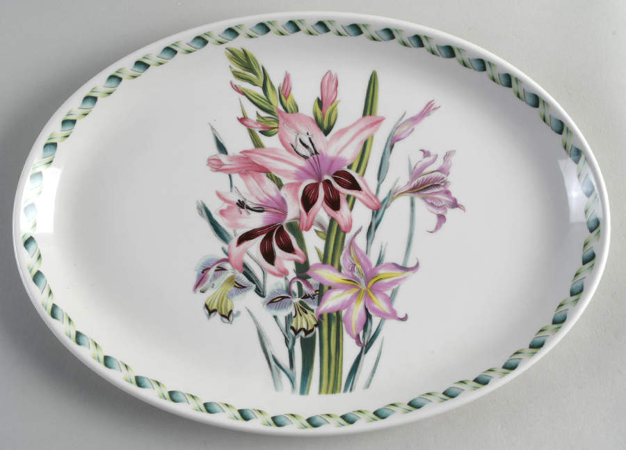 Ladies Flower Garden 13" Oval Steak Platter by Portmeirion-1
