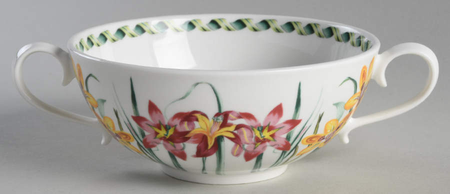 Ladies Flower Garden Flat Cream Soup Bowl by Portmeirion-1