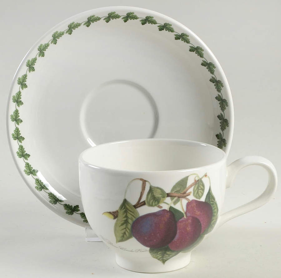 Pomona Traditional Breakfast Cup & Saucer w/Laurel Set by Portmeirion-1