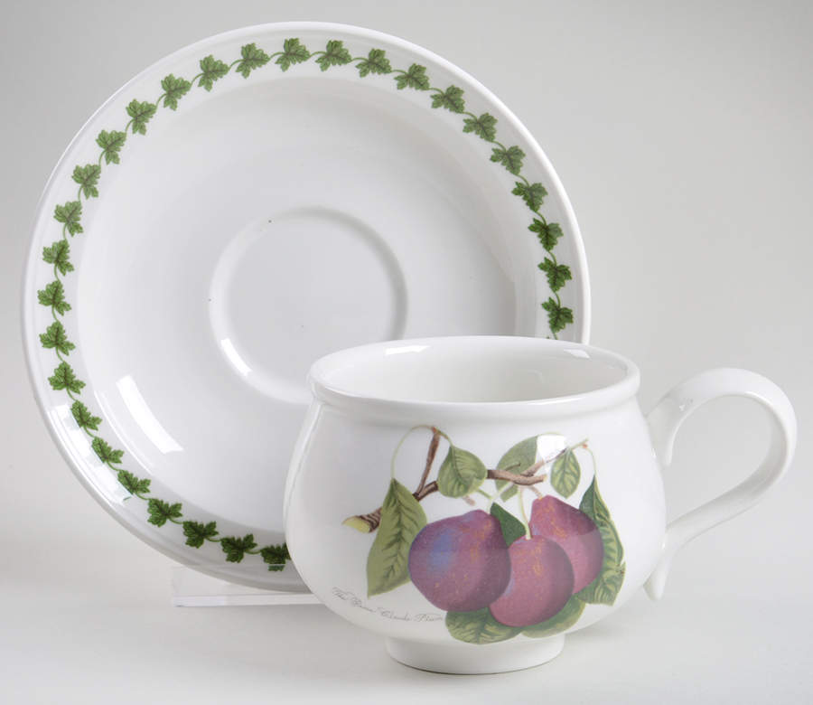 Pomona Romantic Breakfast Cup & Saucer Set w/Laurel by Portmeirion-1