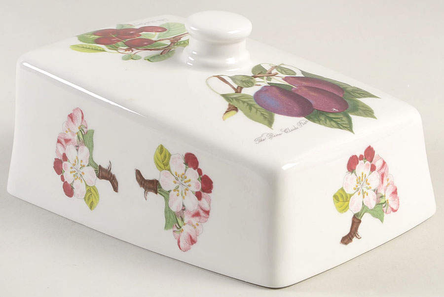 Pomona Cheese Dish Lid, Lid Only (Wedge) by Portmeirion-1