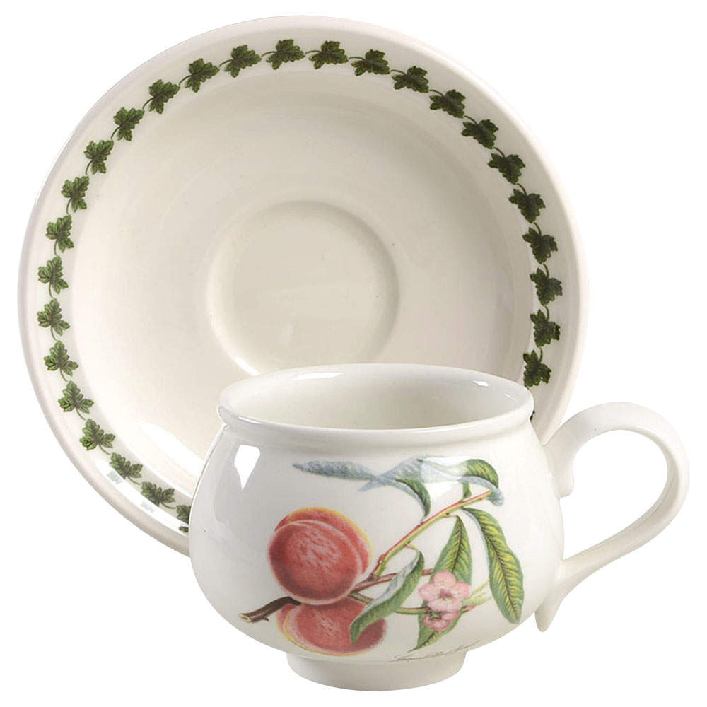 Pomona Romantic Footed Cup & Saucer Set w/Laurel by Portmeirion-1