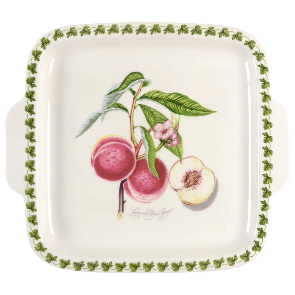 Pomona 11" Square Handled Serving Dessert Plate by Portmeirion-1