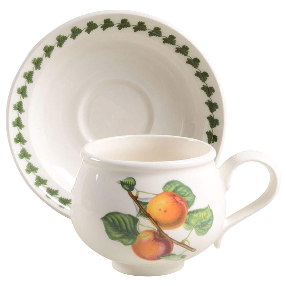 Pomona Romantic Breakfast Cup & Saucer Set w/Laurel by Portmeirion-1
