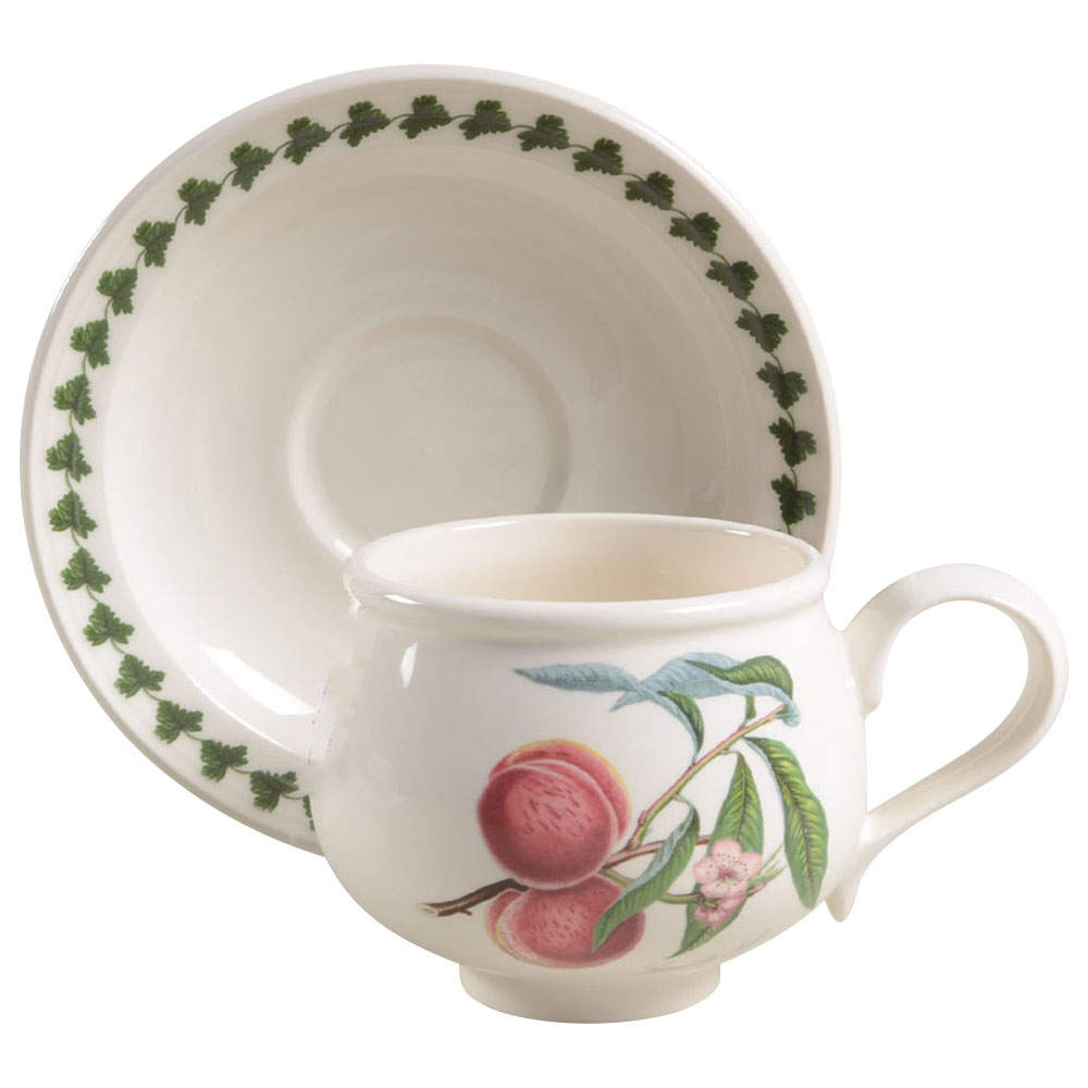 Pomona Romantic Breakfast Cup & Saucer Set w/Laurel by Portmeirion-1