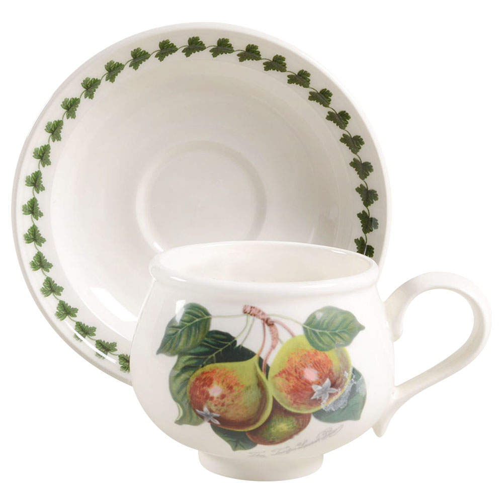 Pomona Romantic Breakfast Cup & Saucer Set w/Laurel by Portmeirion-1
