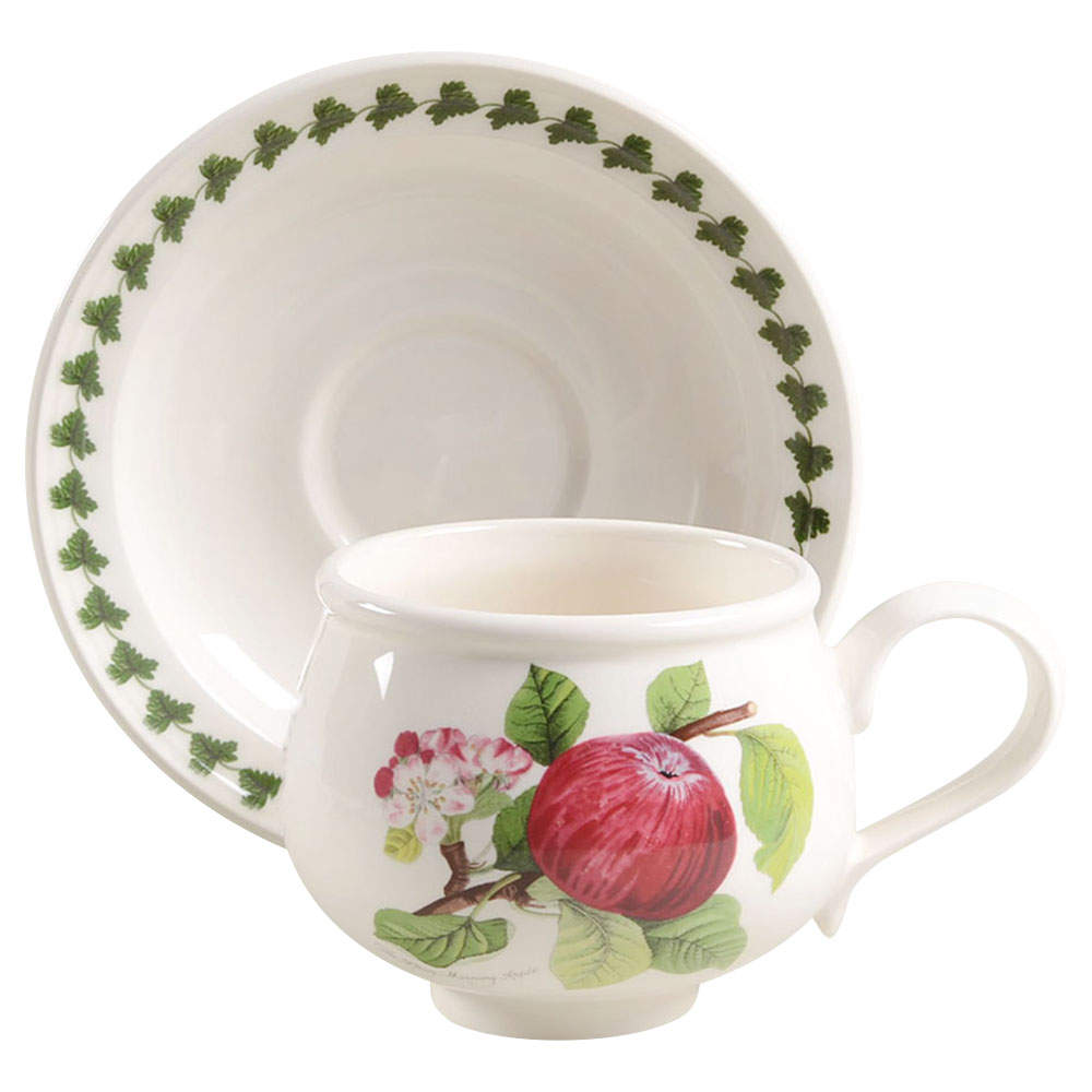 Pomona Romantic Breakfast Cup & Saucer Set w/Laurel by Portmeirion-1
