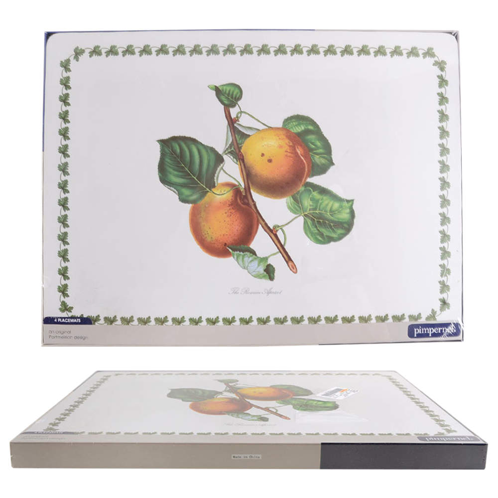 Pomona 1/8" Thick Corkboard Placemat - Set of 4 Motifs by Portmeirion-1