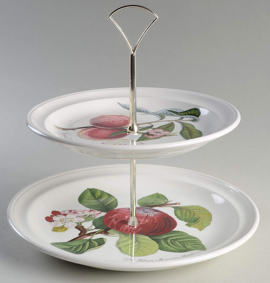 Pomona 2 Tiered Serving Tray (Dinner & Salad Plate) by Portmeirion-1