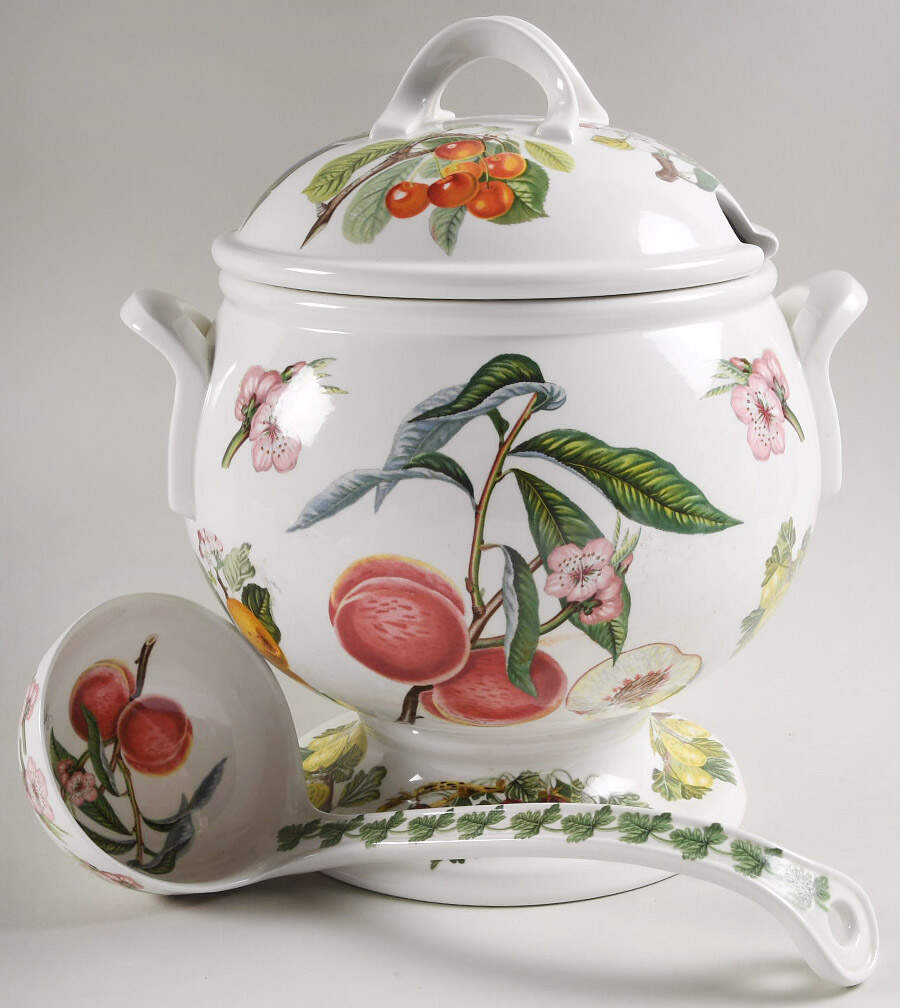 Pomona Tureen & Lid with Ladle by Portmeirion-1