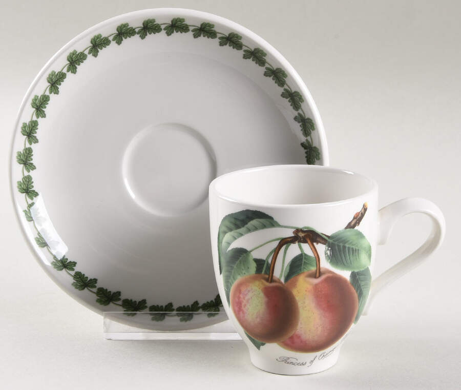 Pomona Flat Demitasse Cup & Saucer Set by Portmeirion-1