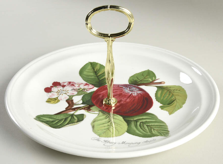 Pomona Round Serving Plate with Center Handle (Dp) Hc by Portmeirion-1