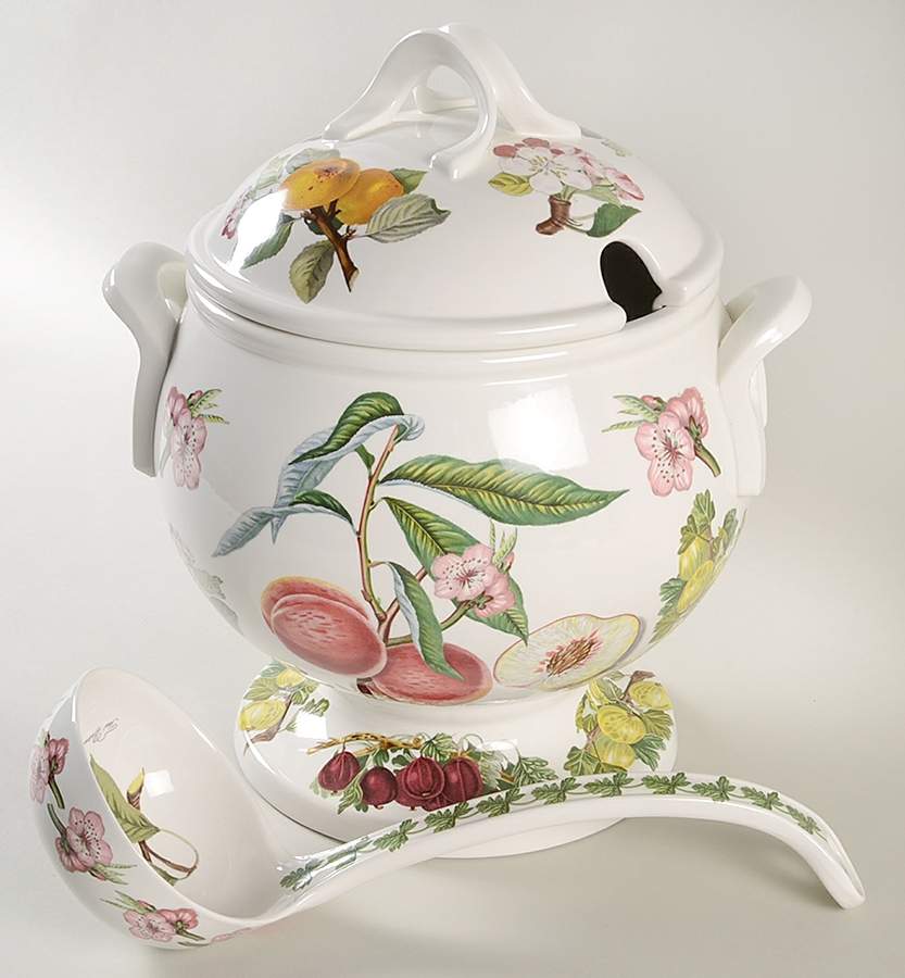 Pomona Tureen & Lid W/Ladle by Portmeirion-1