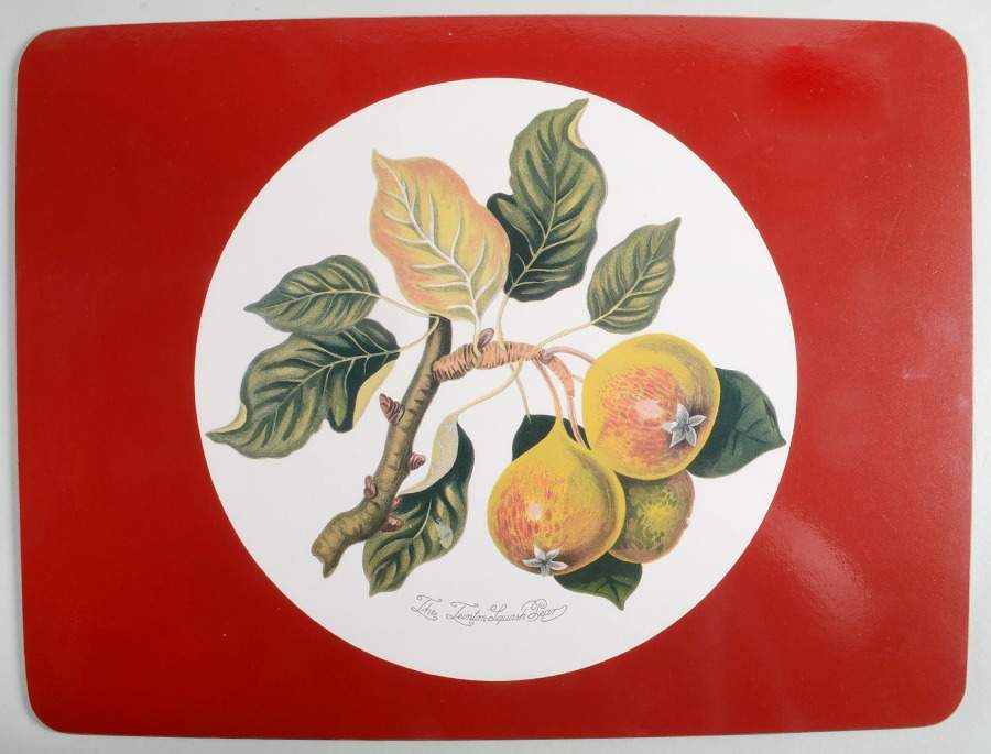 Pomona Placemat W/Corkback & Red Border by Portmeirion-1