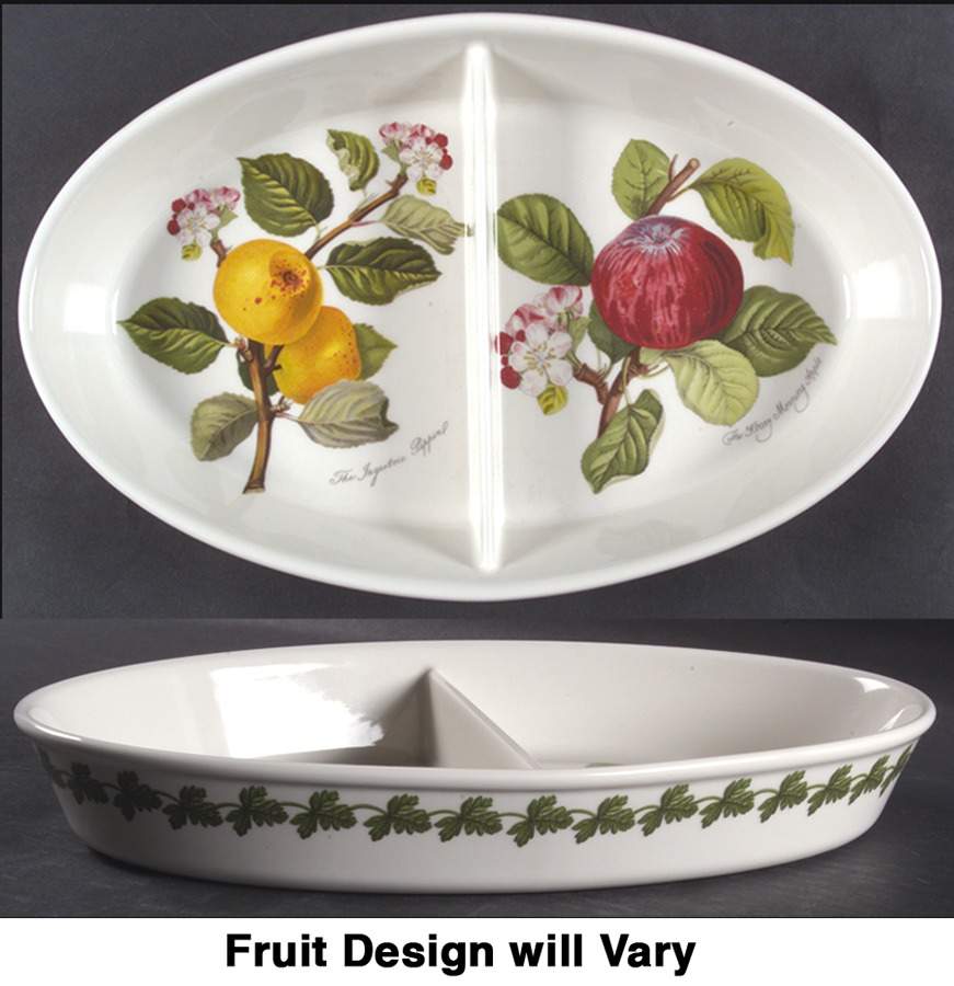 Pomona 11" Oval Divided Baker by Portmeirion-1