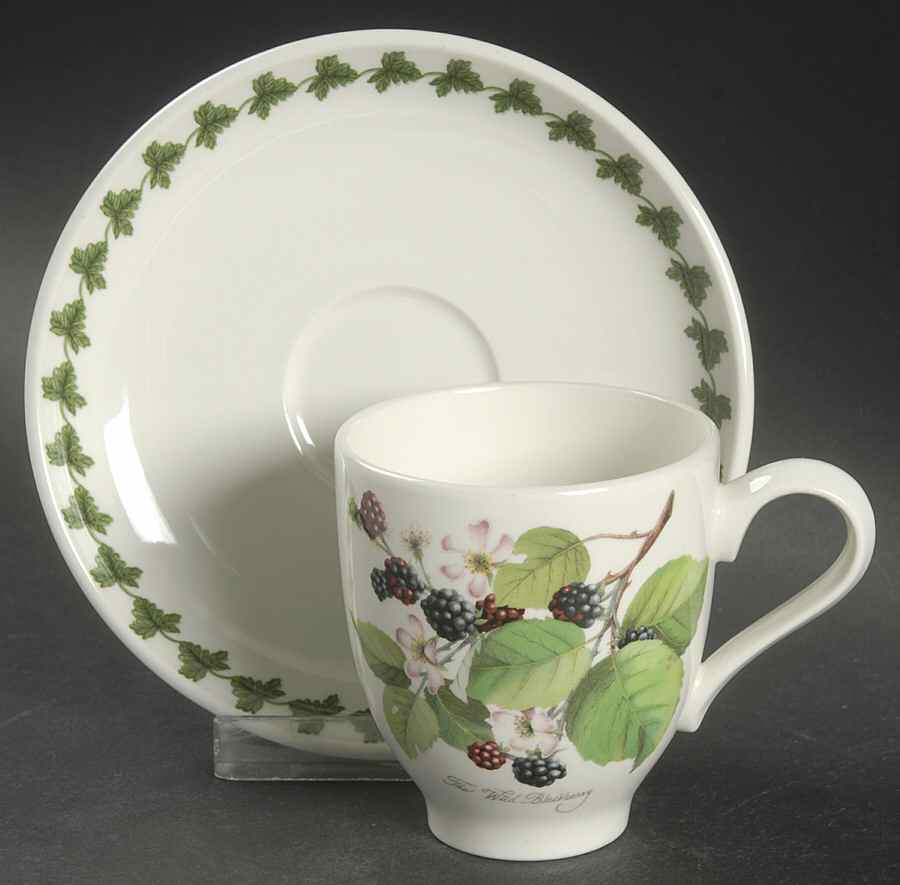 Pomona Flat Demitasse Cup & Saucer Set by Portmeirion-1