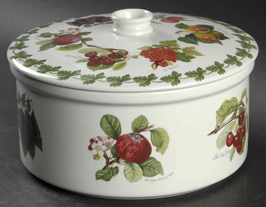 Pomona 3 Qt Round Drum Shape Covered Casserole by Portmeirion-1