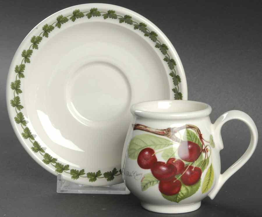 Pomona Romantic Mocha Cup & Saucer Set w/Laurel by Portmeirion-1