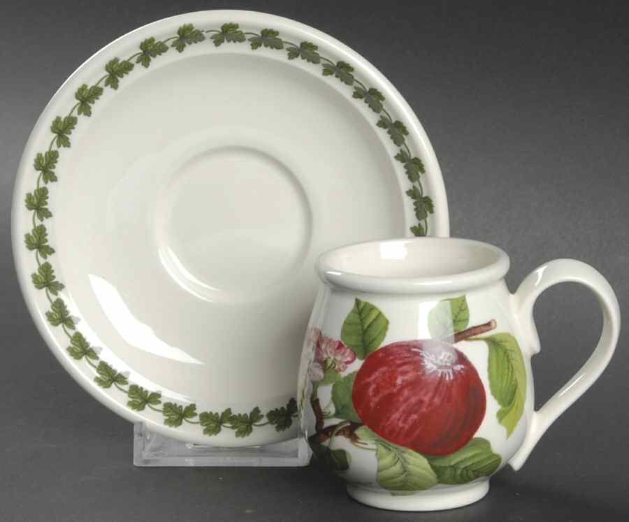 Pomona Romantic Mocha Cup & Saucer Set w/Laurel by Portmeirion-1