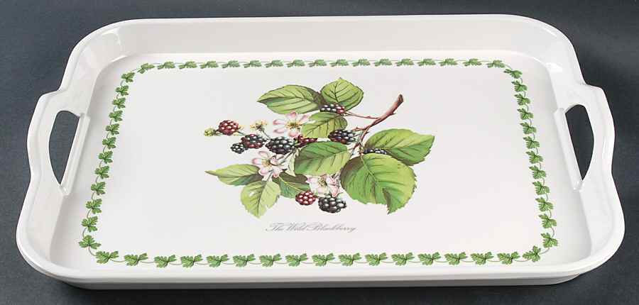Pomona 17" Rectangular Handled Serving Melamine Tray by Portmeirion-1