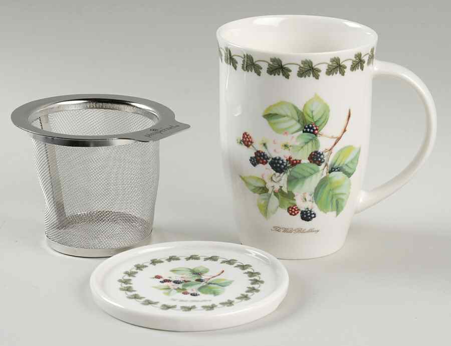 Pomona Tisanieres Set-Mug, Metal Filter, & Coaster by Portmeirion-1