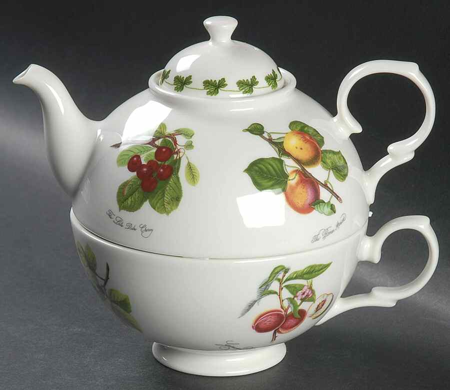 Pomona Individual Teapot & Lid with Cup by Portmeirion-1